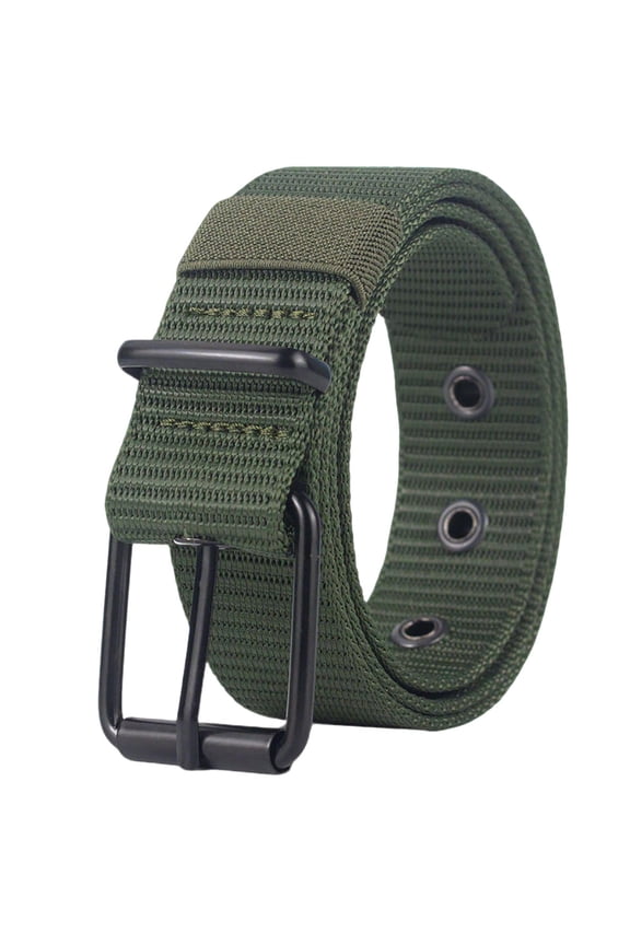 Belt without Buckle for Men Casual Canvas Waist Strap 3.5Cm Width 120Cm Length 1Pc