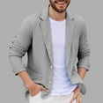 thumbnail image 1 of Ahabrexf Blazer for Men, Versatile Single-Breasted Notched Lapel Long Sleeve Polyester Blend Coat for Smart Casual Attire and Daily Wear, 1 of 7