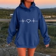 thumbnail image 1 of Ahabrexf Blouses for Women Women's Fashion Casual Ladies Printed Long Sleeve Tops Blouse Hooded Sweatshirts Blouses for Women Fashion Blouses for Women Fashion, 1 of 4