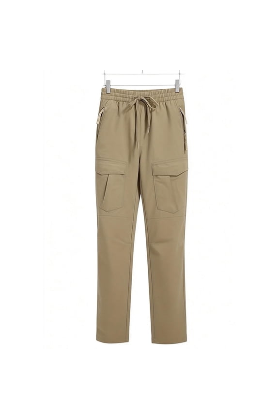 Body Suits for Women Pants Solid Color Multi Pocket Cargo Pants 90% Polyester 1Pc