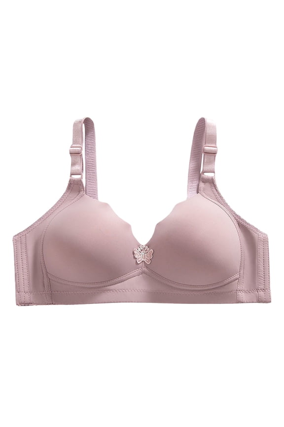 Bra for Women, Lace Strap Wrap Style with Soft Breathable Fabric, Plus Size Support, Seamless Cup Construction, Standard Thickness, Hand Wash Cold