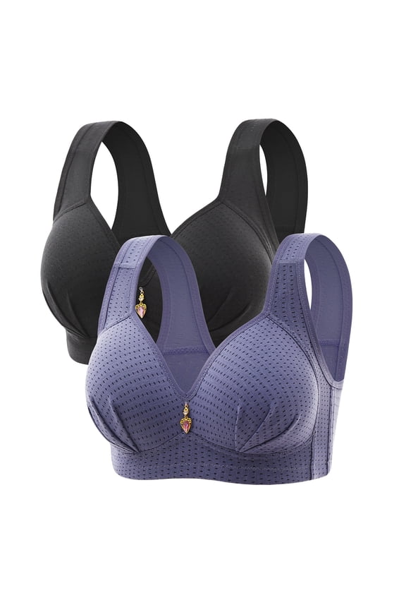 Bra for Women, Embroidered Glossy Natural FiberBrawith No Rims, Breathable Tailored, Seamless Style, Soft Elastic Band, Four-Season Wear