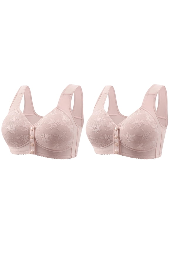 Bra for Women, Non Magnetic Non Steel Ring Gathered Style with Thin Cup and Adjustable Lace Border, All Seasons Wear