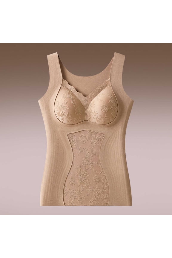 Backless Bras for Women, Warm Lace Bra with Removable Pads and Fleece Underwear Lining