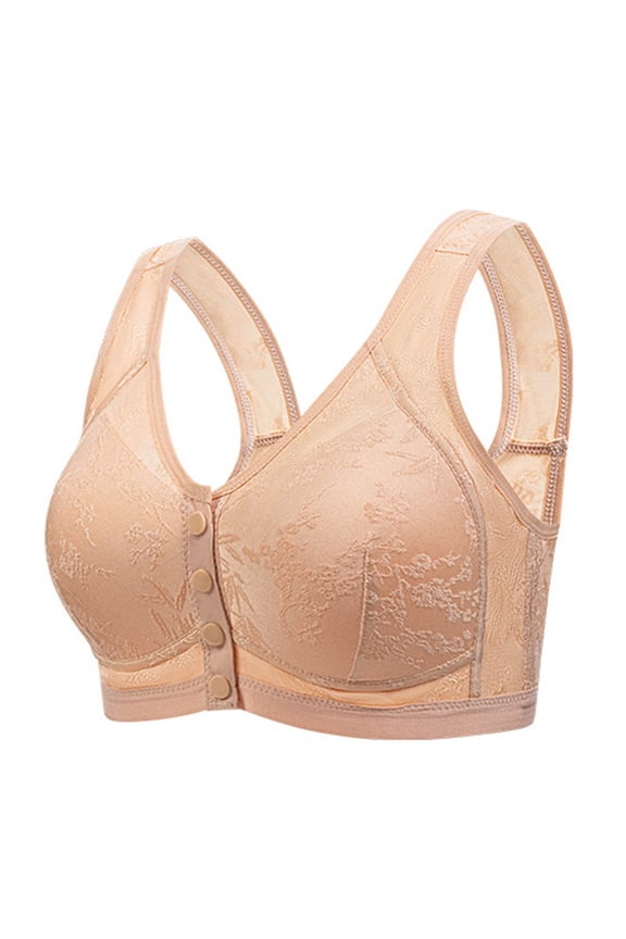 Breathable Underwear for Women Large Size Thin Non Rim Wireless Bra Daily Wear Polyester Hand Wash 1Pc