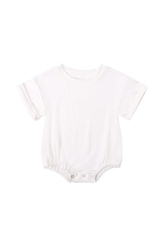 Bubble Romper for Kids 0-24M Short Sleeve Round Neck Soft Breathable Summer Outfit