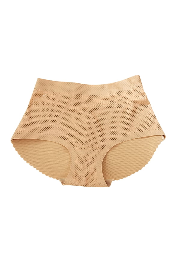 Butt Pads Enhancer Panties for Women, Seamless Shapewear Briefs with 0.3 In Fake Padding, Hip Lift Design, Breathable Polyester Fabric, Invisible Under Clothing
