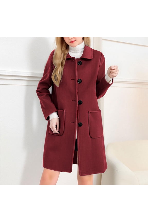 Long Dress for Women Summer, Fashion Long Sleeve Turn-Down Collar Cardigan Cold-Weather Solid Outerwear Coats