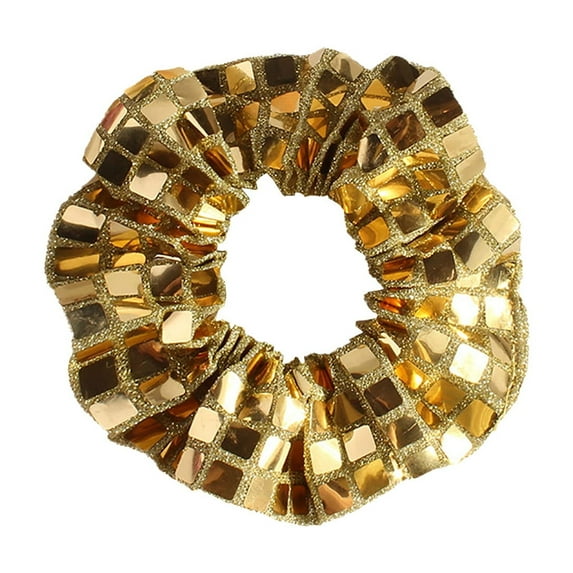 Ahabrexf Christmas Large Scrunchie Fashion Sequin Elastic Hairband