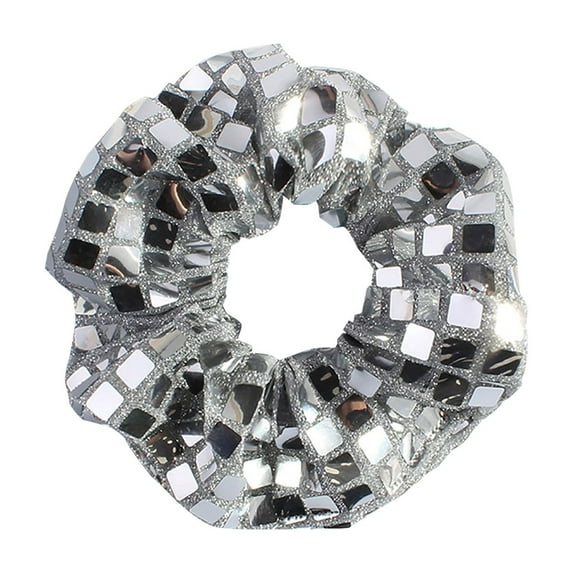 Ahabrexf Christmas Large Scrunchie Fashion Sequin Elastic Hairband