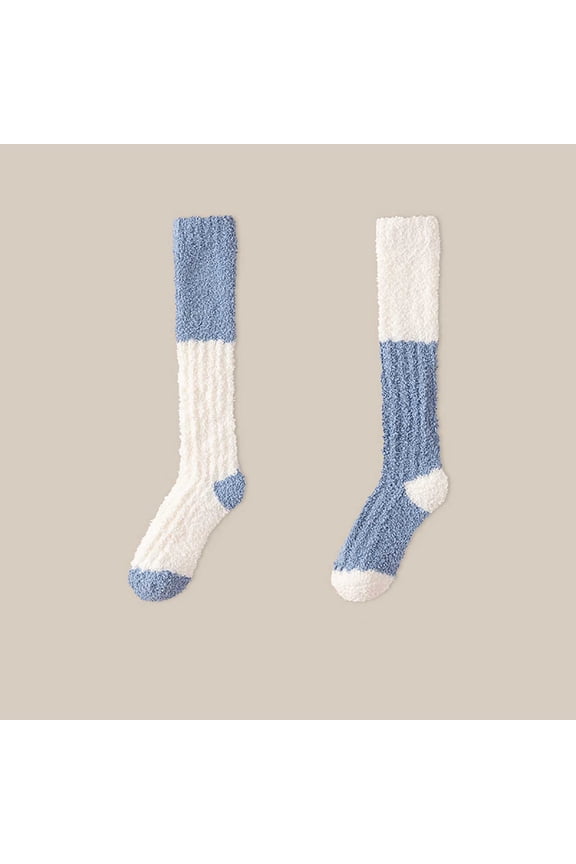 Christmas Socks Women,Winter Warm Fleece Lined Cozy Fuzzy Slipper Socks Gift Set