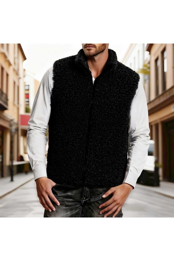 Men’S Puffer Vest, Quilted Warm Outerwear Winter Casual Sleeveless Jacket Puffer Vest with Hood for Commuter Travel