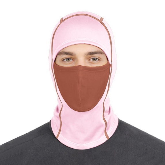 Ahabrexf Cold Weather Face Mask for Men Windproof Warm Integrated Skiing Cycling Balaclava Hood 1Size