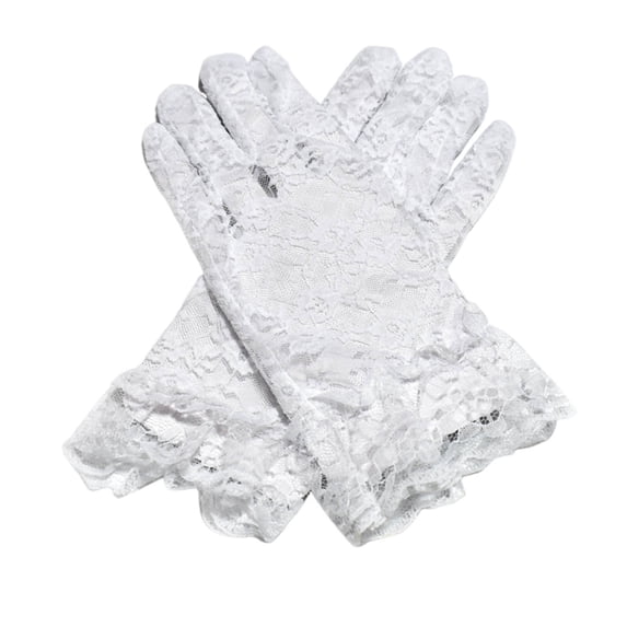 Ahabrexf Dresses for Weddings,Elegant Lace Sun Protection Gloves for Performances and Dance Party Decorations