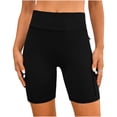 thumbnail image 1 of Ahabrexf Elastic Waist Pants for Women, Casual Solid Color Shorts with Pockets, 95% Polyester 5% Spandex, 1 of 7