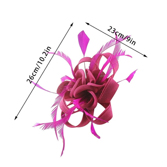 Ahabrexf Wide Leg Pants, Retro Fascinator Hat with Clip for Women Tea Party and Wedding Events