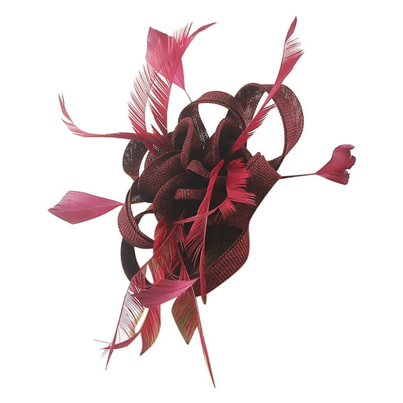 Ahabrexf Wide Leg Pants, Retro Fascinator Hat with Clip for Women Tea Party and Wedding Events