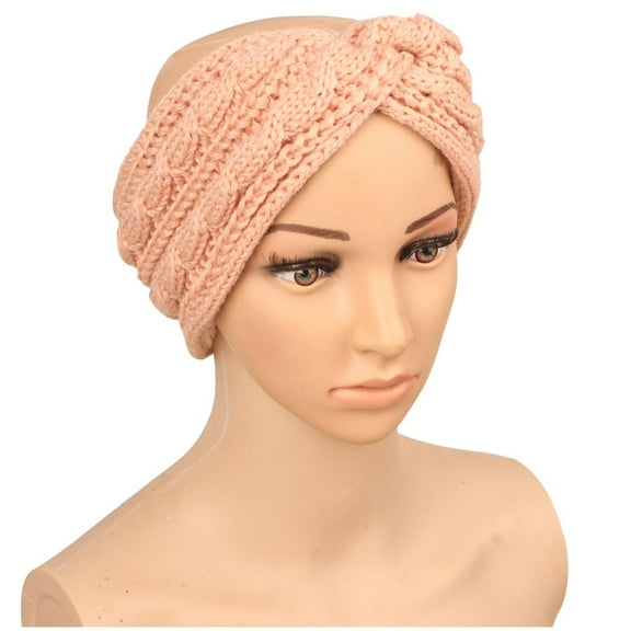 Ahabrexf Warm Socks for Women, Fashion Keep Warm Winter Foldable Knit Ladies Thick Headwraps and Headband