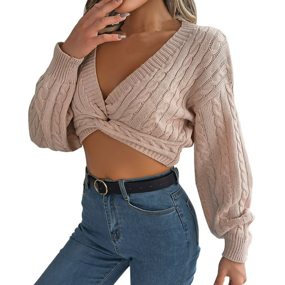 Ahabrexf Blouses for Women Fashion Women's Casual Long Sleeve V-Neck Solid Ladies Sweatshirt Tops Blouse Blouses for Women Fashion