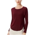 thumbnail image 1 of Ahabrexf Women's Tank Tops, Summer Round Neck Long Sleeve Comfy Regular Top, 1 of 5