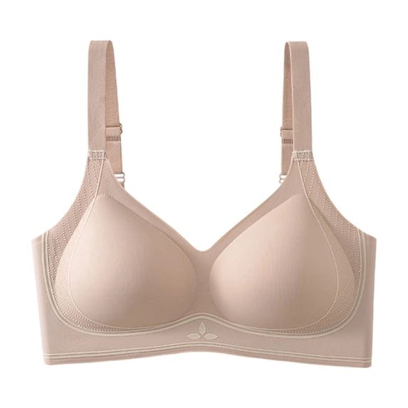 Ahabrexf Front Closure Bra for Women - Wireless Push Up Lace Padded Seamless Daily with Adjustable Straps