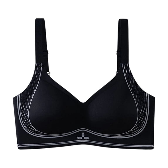Ahabrexf Front Closure Bra for Women - Wireless Push Up Lace Padded Seamless Daily with Adjustable Straps
