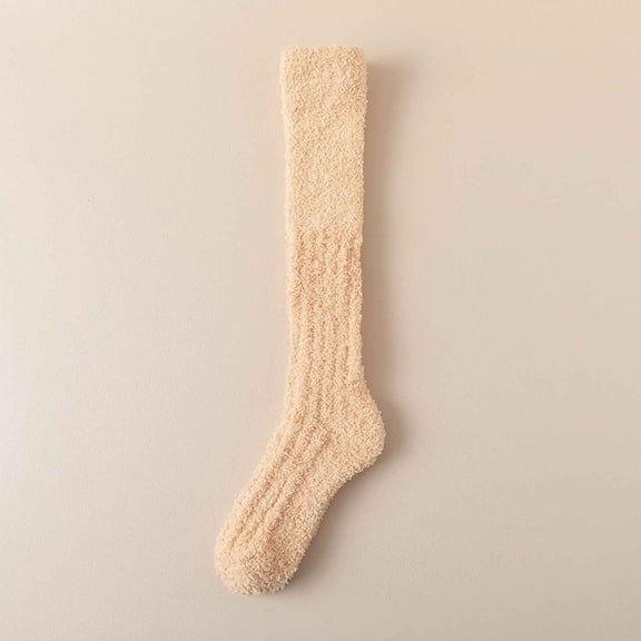 Ahabrexf Fuzzy Socks for Women,Winter Warm Fleece Lined Cozy Soft Thick Christmas Slipper Socks