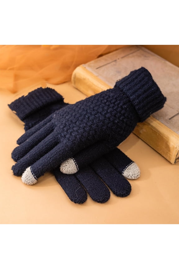 Gloves for Women,Thick Knitted Snowflake Pattern Wrist Mittens for Cold Weather and Christmas