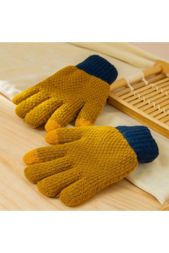 Gloves for Women,Thick Knitted Snowflake Pattern Wrist Mittens for Cold Weather and Christmas