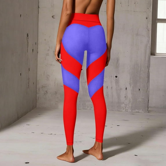 Ahabrexf Gym Leggings for Women,Solid Color Stretch Yoga Trumpet Pants for Running and Active Wear