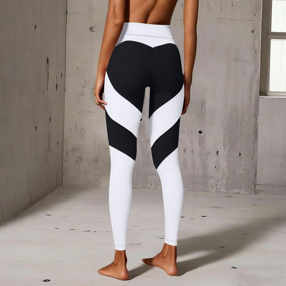 Ahabrexf Gym Leggings for Women,Solid Color Stretch Yoga Trumpet Pants for Running and Active Wear