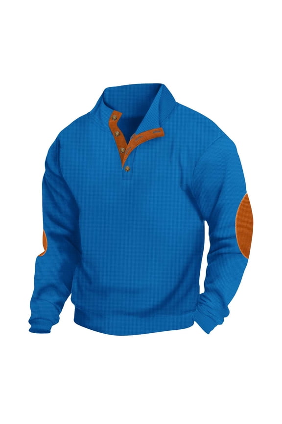 Long Coat Men, Leisure Solid Color Hoodless Weave Keep Warm Head Cover Sweater