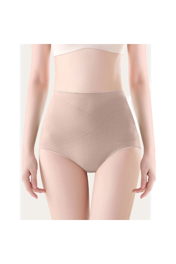 High Waist Abdominal Control Underpants for Women, Cotton 90% Spandex 10%, Breathable Mesh Panels, Seamless Low-Lift Design, Soft Stretch Fabric, No Visible Panty Lines