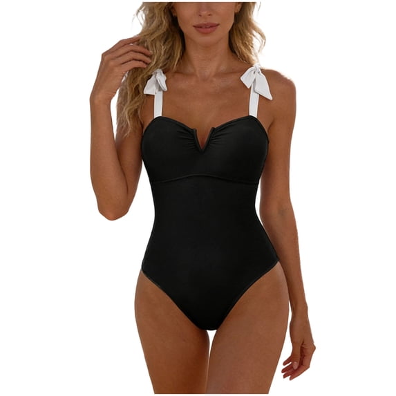 Ahabrexf High Waisted Bikini Sets for Women 2 Pc Bathing Suits with Tummy Control, Wide Strap, Removable Padding
