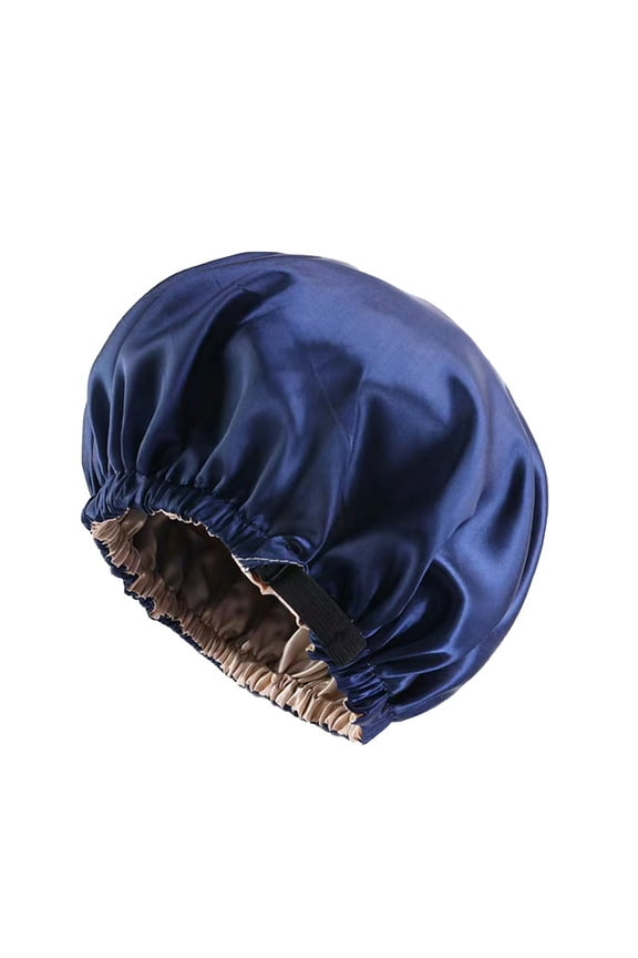 Winter Running Hats, Double Layer Enlarged Thick Adjustable Satin Sleeping Hair Care Hat