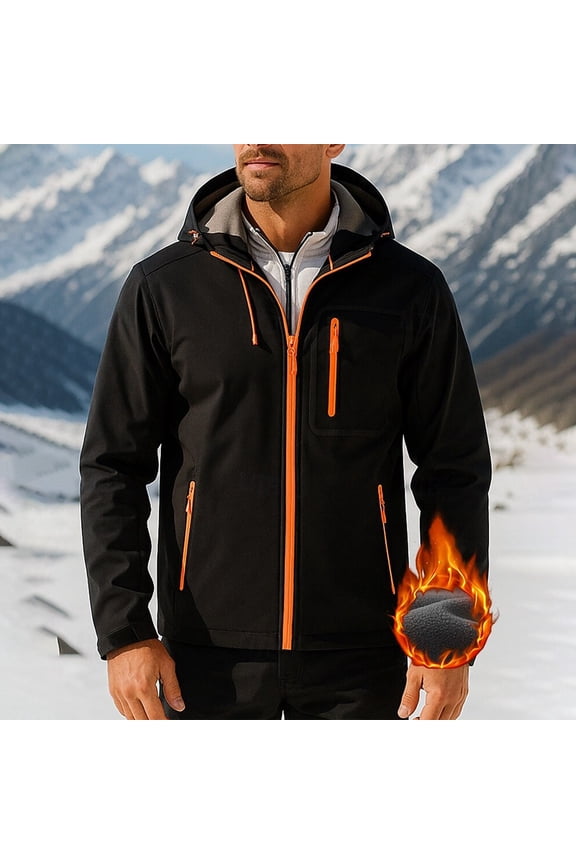 Jackets for Men, Classic Hue Outdoor Climb Sport Run Hand Pockets Zipper Long Sleeve Thermal Coat