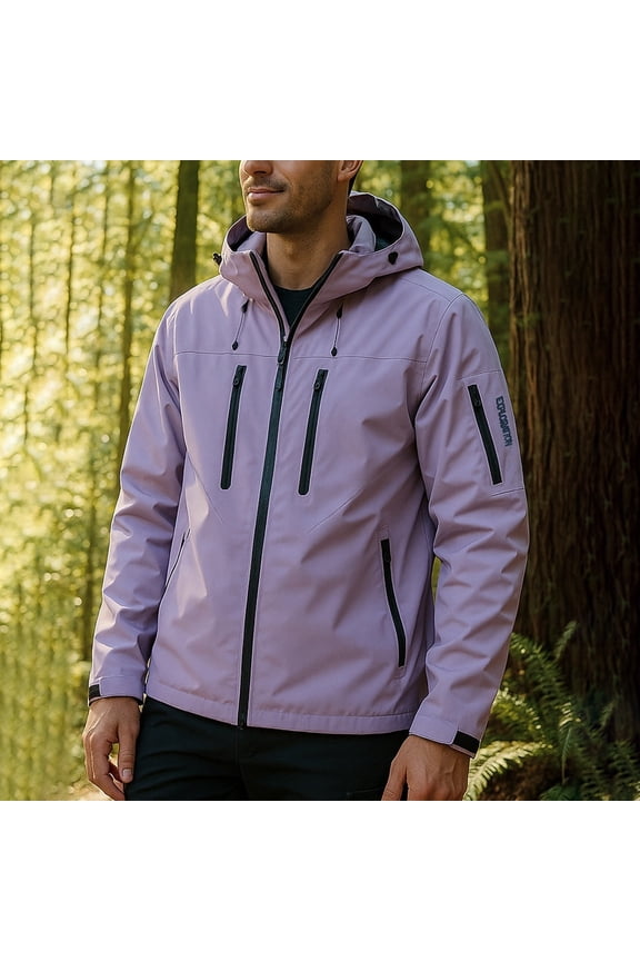 Jackets for Men, Men's Classic Hue Outdoor Climb Sport Run Hand Pockets Zipper Water Long Sleeve Thermal Coat