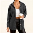 thumbnail image 1 of Ahabrexf Corduroy Jacket Women, Button Front Casual Top with Long Sleeves and Pocket, 1 of 9