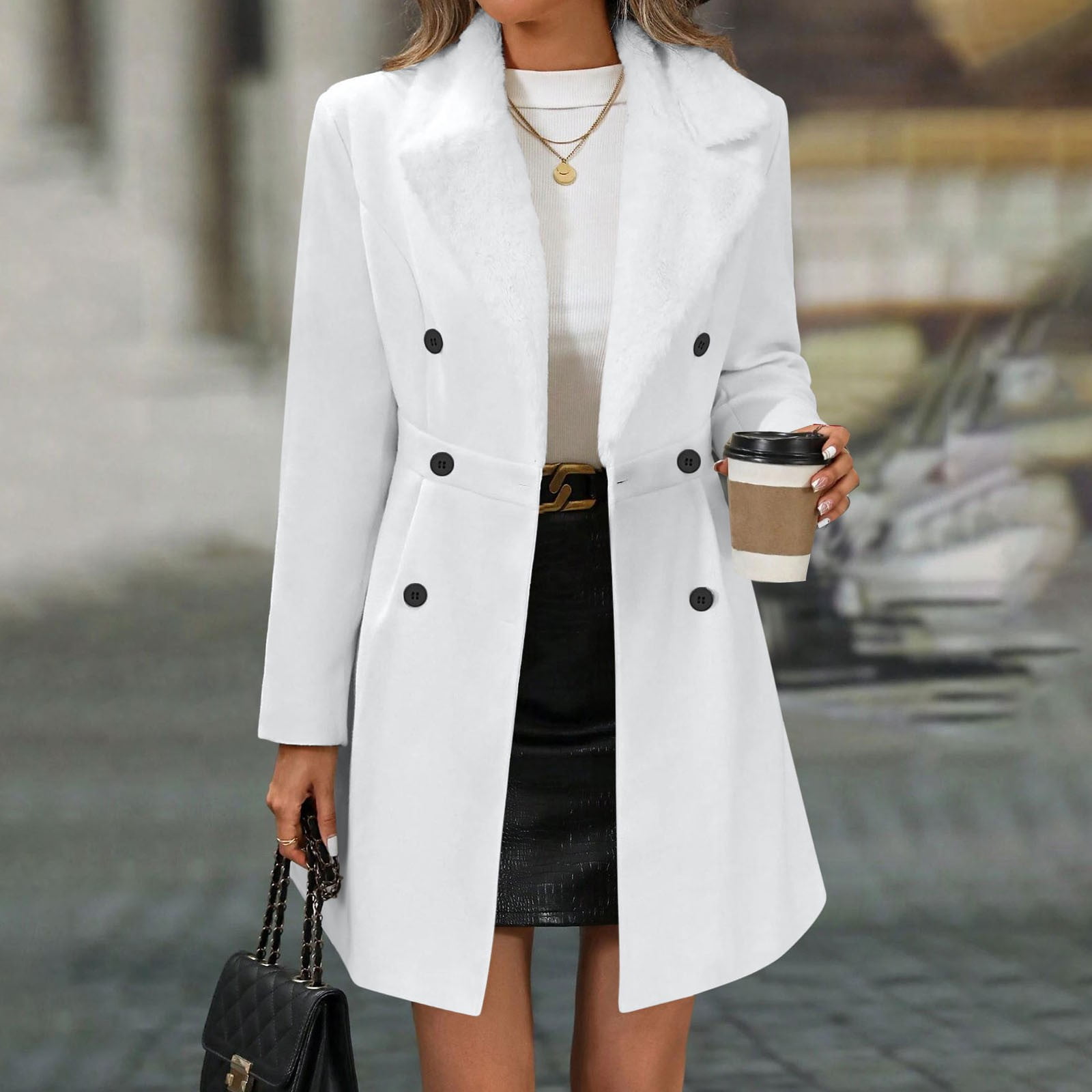 Ahabrexf Cardigan Sweaters for Women, Solid Wool Fabric Panel Flat ...