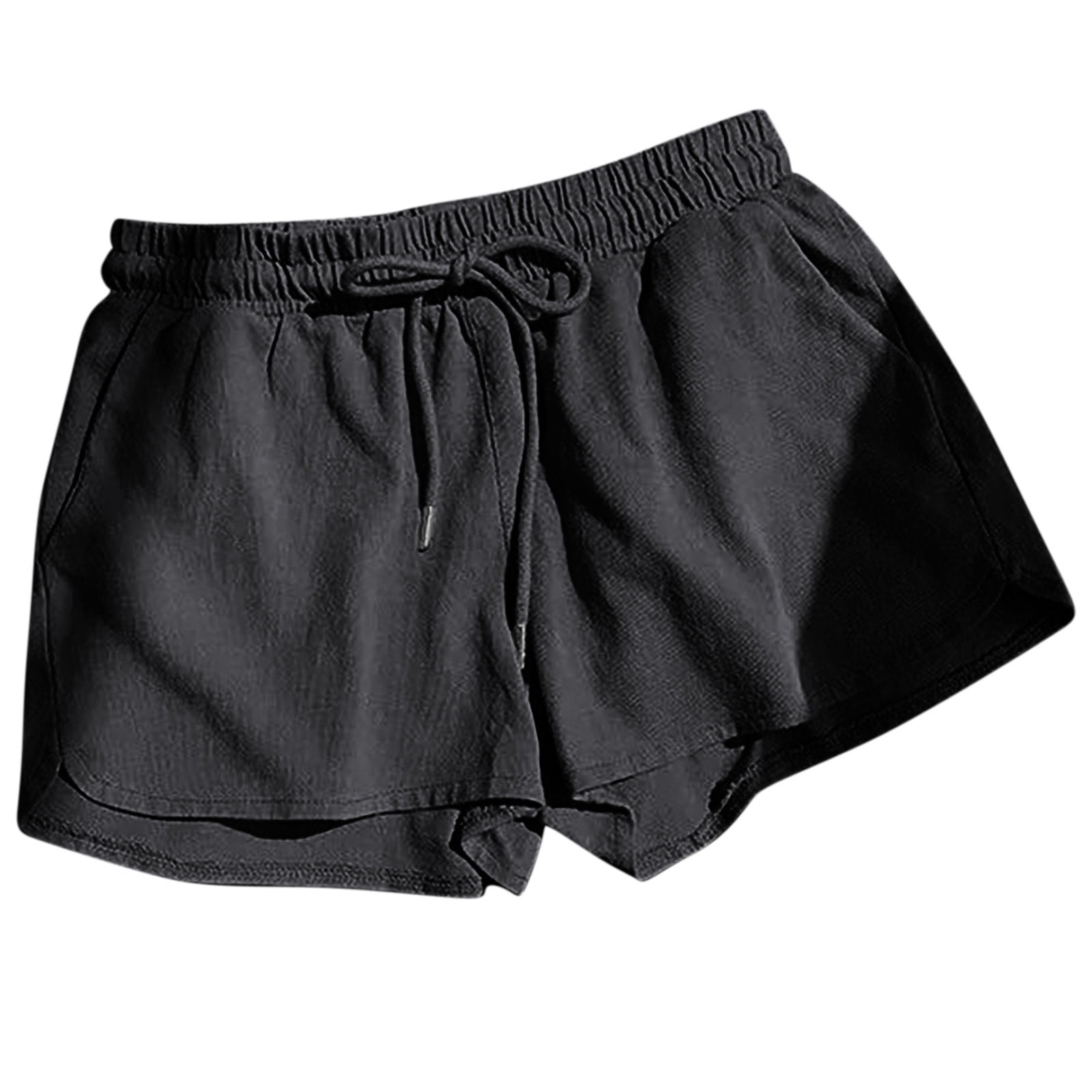 Womens Mid-rise High-elasticity High-quality Casual Shorts