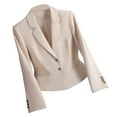 thumbnail image 1 of Ahabrexf Ladies Solid Color Lapel Button Elegant Suit Jacket, 1 of 7