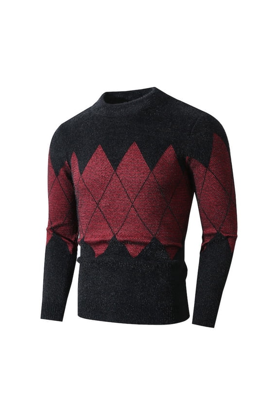 Men's Color Coordinated Mock Turtleneck Loose Fit Base Layer Top