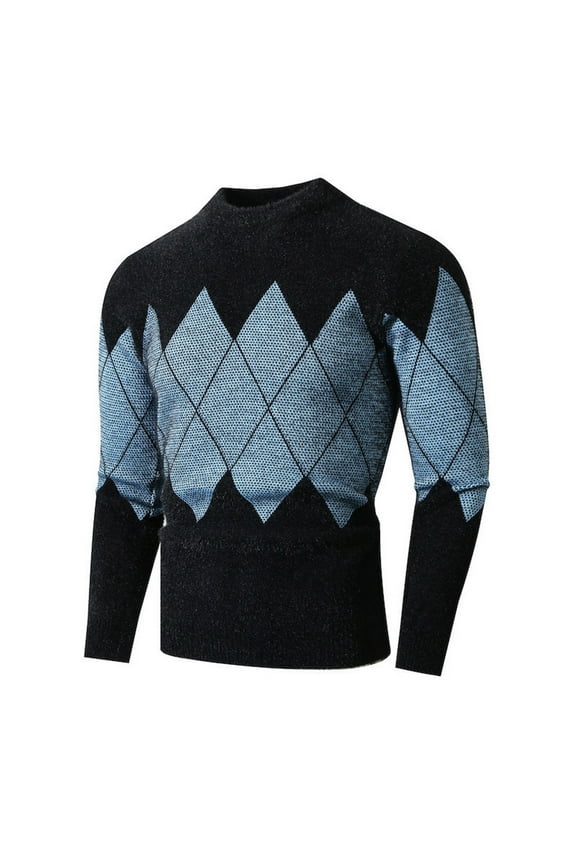 Men's Color Coordinated Mock Turtleneck Loose Fit Base Layer Top