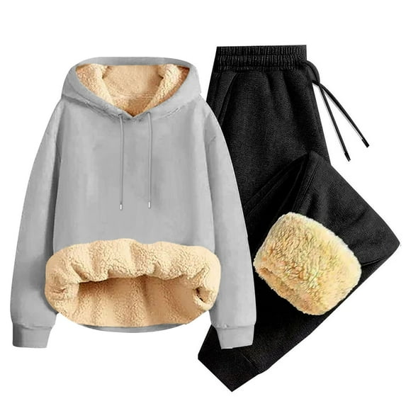 Ahabrexf Hooded Sweatshirt, Man Fashion Solid Long Sleeve Velvet Pullover for Daily Wear