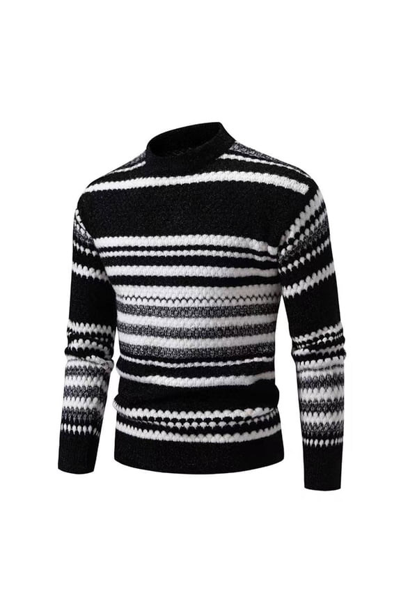 Men's Mock Turtleneck Knit Base Layer Shirt for Casual Layering