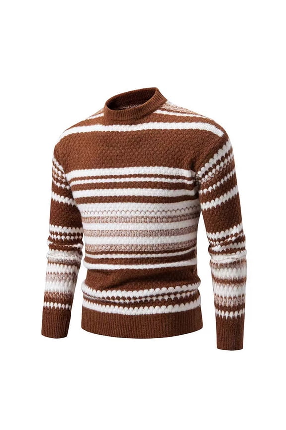 Men's Mock Turtleneck Knit Base Layer Shirt for Casual Layering