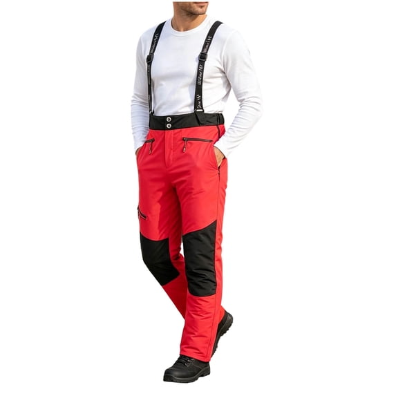 Multiple Cargo Ahabrexf Men Cargo Bib Overalls, Ski Pants for Men, Multiple Pocket ...