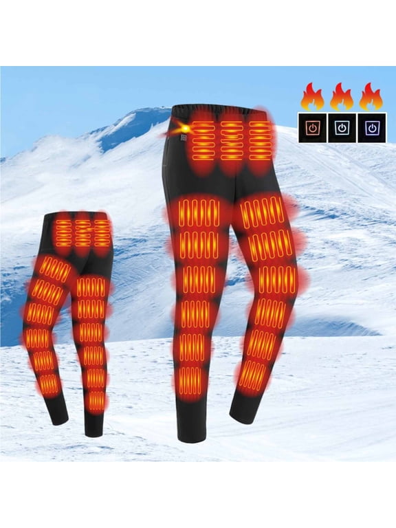 Men Heated Thermal Pants 30 Areas Three Control USB Charging Long Johns Winter Base Layer