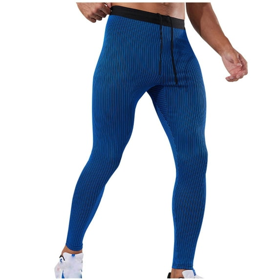 Ahabrexf Men Solid Color Elastic Sports Fitness Pocket Drawstring Yoga Pants