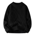 thumbnail image 1 of Ahabrexf Sweaters for Men, Solid Long Sleeve Pullover Thicken Warm Knit Fashion Round Neck Sweater, 1 of 6